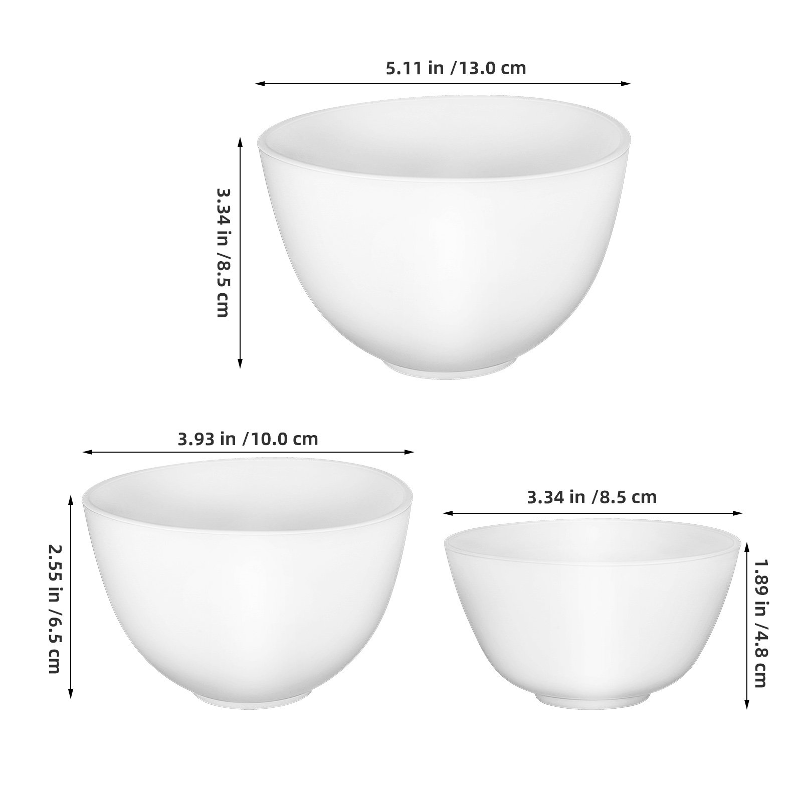 3Pcs Silicone Mask Mixing Bowl - Body Lotion 评论和价格