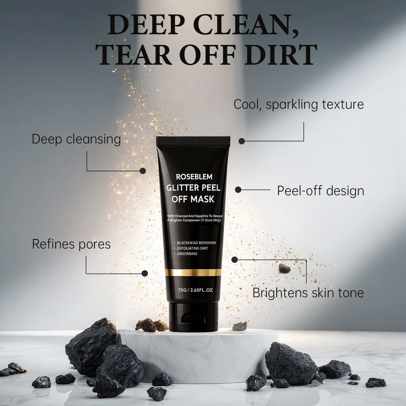 Natural Charcoal Blackhead Pee - Cleanser Face 评论和价格