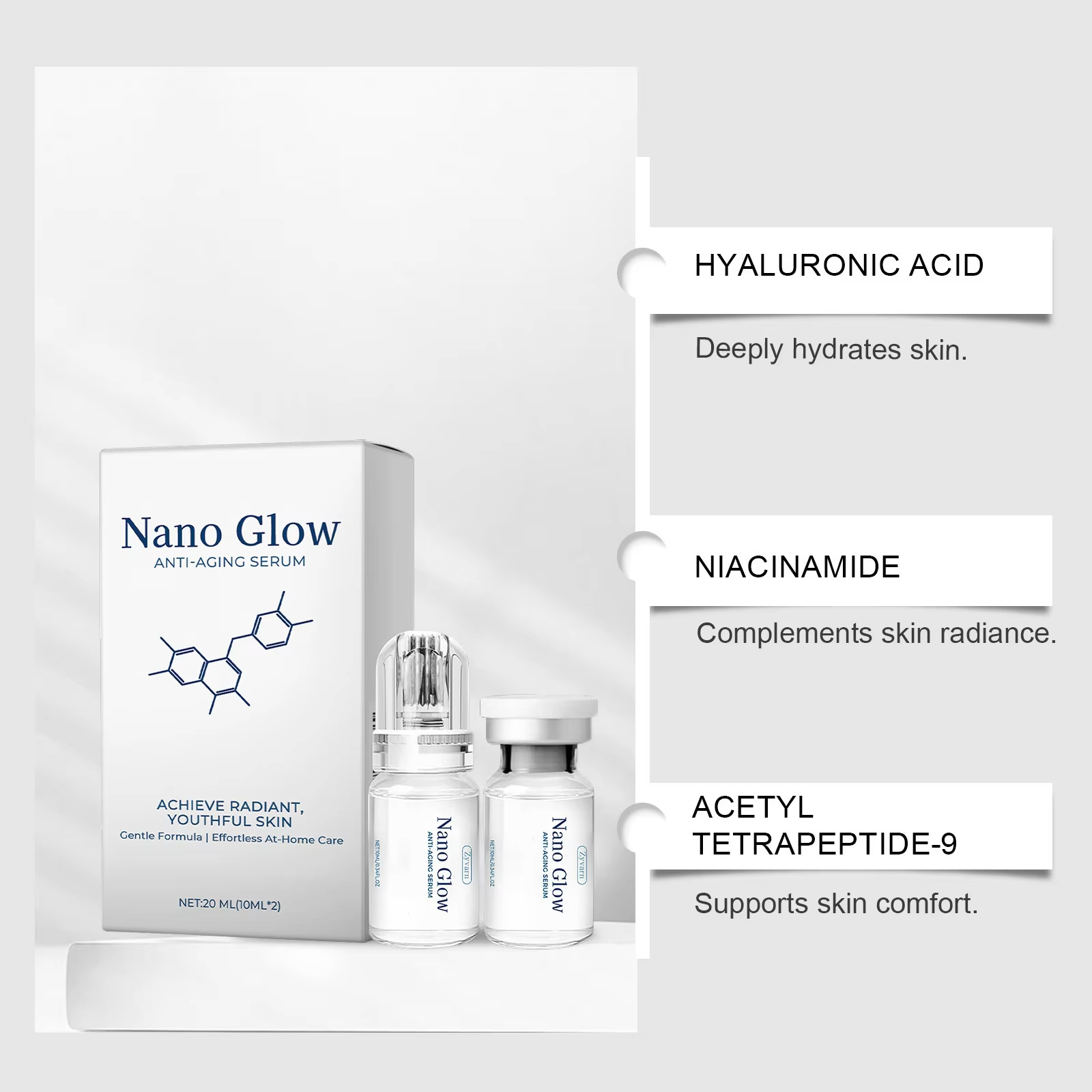 2*10ML Facial Hyaluronic Acid  - Face Moisturizer 评论和价格